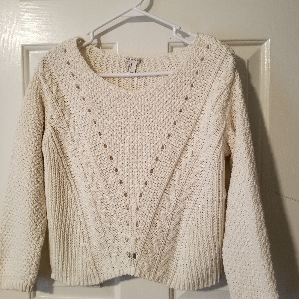 Cream Cropped Sweater